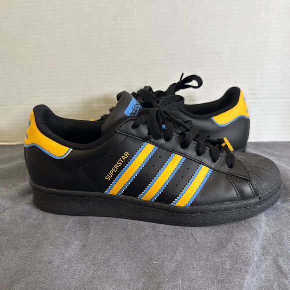adidas Other - Adidas Superstar Mens Size 7 Black Gold Blue Athletic Lifestyle Shoes Sneakers